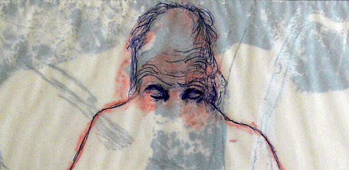 dessin sur calques d'après G. de la Tour (détail)